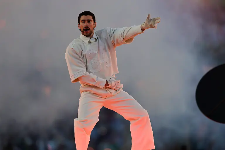 SANTA-CLARA-CA-FEBRUARY-08-Bad-Bunny-performs-the-halftime-show-during-the-Seattle-Seahawks-versus-the-New-England-Patriots-Super-Bowl-LX-game-on-February-8-2026-at-Levi-s-Stadium-in-Santa-Clara-CA