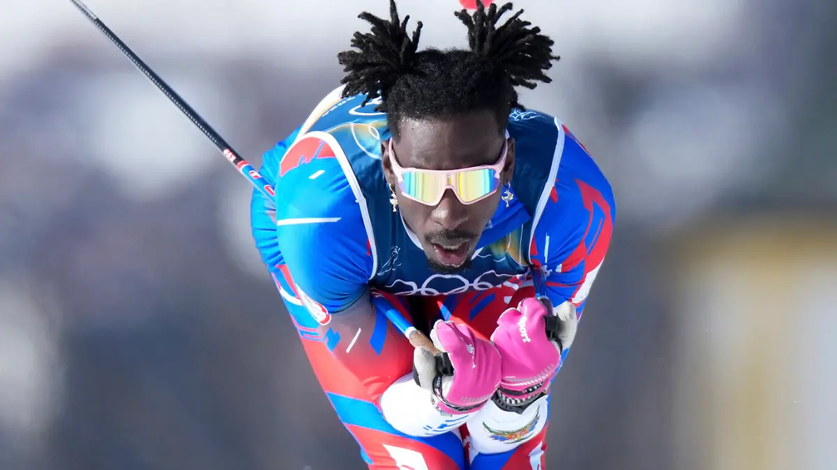 260208-TESERO-Feb-8-2026-Xinhua-Stevenson-Savart-of-Haiti-competes-during-the-cross-country-skiing-men-s-10km-10km-skiathlon-at-the-Milan-Cortina-2026-Olympic-Winter-Games-in-Tesero-Italy-Feb-8-2026