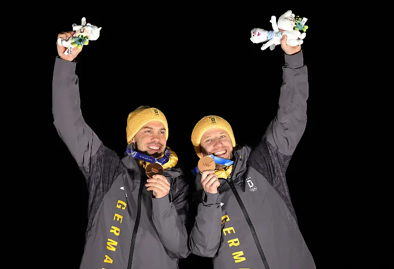 Milano-Cortina-2026-Olympics-Luge-Men-s-Doubles-Victory-Ceremony-Cortina-Sliding-Centre-Cortina-d-Ampezzo-Italy-February-11-2026