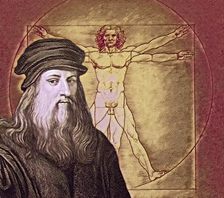 Leonardo-da-Vinci-1452-1519-italienischer-Maler-Bildhauer-Architekt-und-Ingenieur-das-Gemaelde-Der-vitruvianische-Mensch-digital-bearbeitet-Leonardo-da-Vinci-1452-1519-Italian-painter-sculptor-architect-and-engineer-the-painting-The-Vitruvian-Man-digitally-edited-Copyright-imageBROKER-Heinz-DieterxFalkens-iblhfa12771177