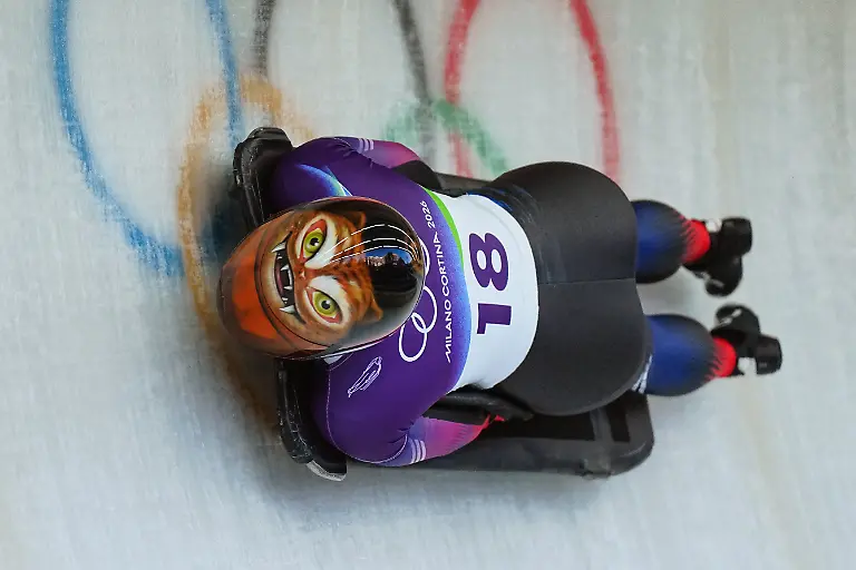 Olympia-Olympische-Winterspiele-Mailand-Cortina-2026-Skeleton-Einer-Frauen-Durchgang-1-im-Cortina-Sliding-Centre-Sujung-Hong-Suedkorea-in-Aktion