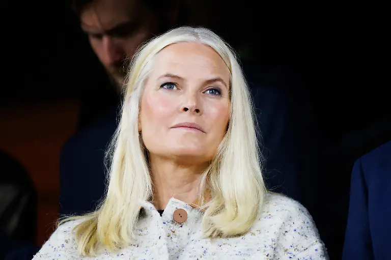 Oslo-Norway-09th-September-2025-Mette-Marit-Crown-Princess-of-Norway-seen-at-the-2026-World-Cup-qualification-match-between-Norway-and-Moldova-at-Ullevaal-Stadion-in-Oslo