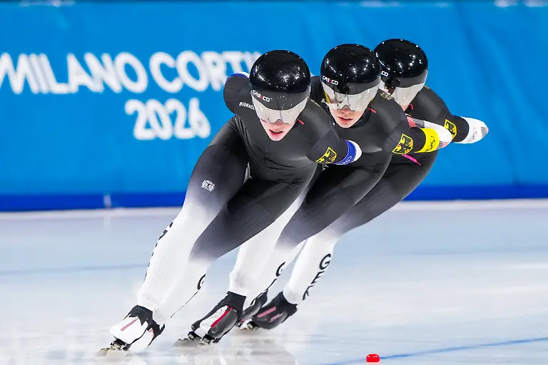 2026-02-14-Milano-Cortina-2026-Winter-Olympics-Speed-skating-Eisschnelllauf-Women-s-Team-Pursuit-MILAN-ITALY-FEBRUARY-14-Lea-Sophie-Scholz-of-Germany-Josephine-Schlorb-of-Germany-Josie-Hofmann-of-Germany-during-the-Speed-Skating-Women-s-Team-Pursuit-Quarterfinals-of-the-Milano-Cortina-2026-Winter-Olympics-at-the-Milano-Speed-Skating-Arena-on-February-14-2026-in-Milan-Italy-Milan-Milano-Speed-Skating-Arena-Italy-Content-not-available-for-redistribution-in-The-Netherlands-directly-or-indirectly-through-any-third-parties