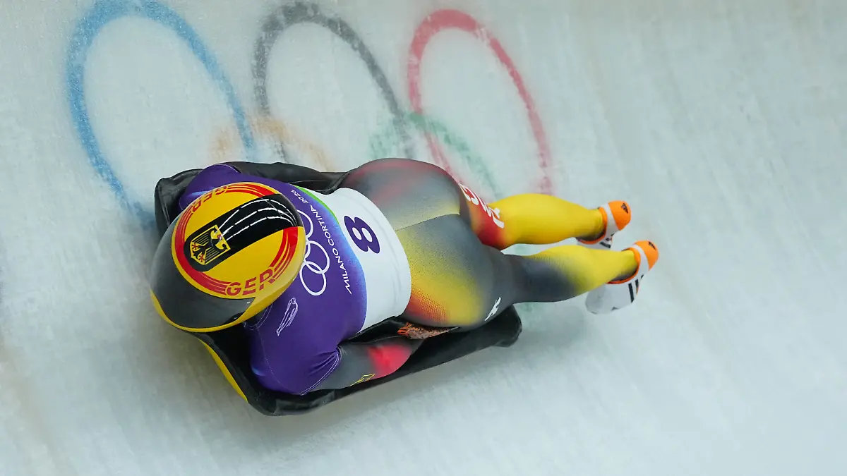 Olympia-Olympische-Winterspiele-Mailand-Cortina-2026-Skeleton-Einer-Frauen-Durchgang-3-im-Cortina-Sliding-Centre-Susanne-Kreher-Deutschland-in-Aktion