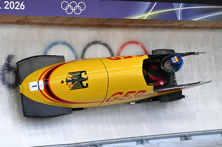 Laura-Nolte-of-Team-Germany-competes-in-Bobsleigh-Women-s-Monobob-Heat-One-on-day-nine-of-the-Milano-Cortina-2026-Winter-Olympic-Games-at-Cortina-Sliding-Centre-Cortina-d-Aprezzo-Italy-February-15-2026
