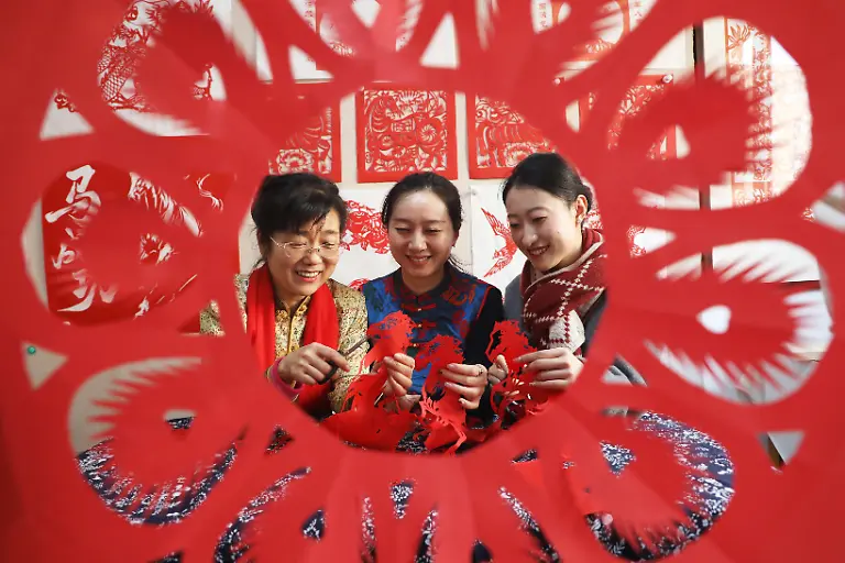 Paper-cutting-artists-create-horse-zodiac-artworks-in-Jixin-Community-Fengrun-District-Tangshan-City-north-China-s-Hebei-Province-10-February-2026
