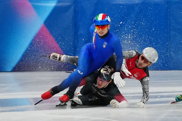 Pietro-Sighel-during-Men-s-500m-Short-Track-for-the-Milan-Cortina-2026-Winter-Olympics-Milan-Italy-February-16-2026