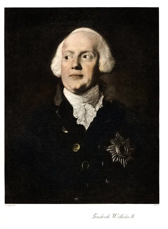 Friedrich-Wilhelm-II-1744-1797-Koenig-von-Preussen-1786-1797-Gemaelde-von-Anton-Graff-Foto-Heliogravuere-Corpus-Imaginum-Sammlung-Hanfstaengl-Aufnahmedatum-25-09-1744-16-11