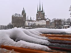 Thüringen: Schauerartiger Schneefall in Thüringen