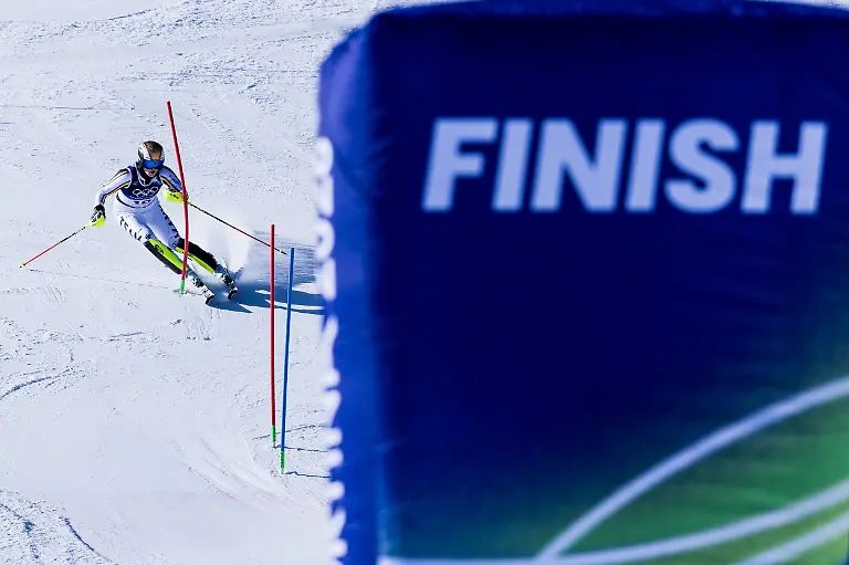 TOFANE-ITALY-FEBRUARY-18-Emma-Aicher-Germany-during-the-Alpine-Skiing-Women-s-Slalom-at-the-Milano-Cortina-2026-Olympics-at-Tofane-Alpine-Skiing-Centre-on-day-12-of-the-Milano-Cortina-2026-Olympics-on-February-18-2026-in-Tofane-Italy-Editorial-use-only