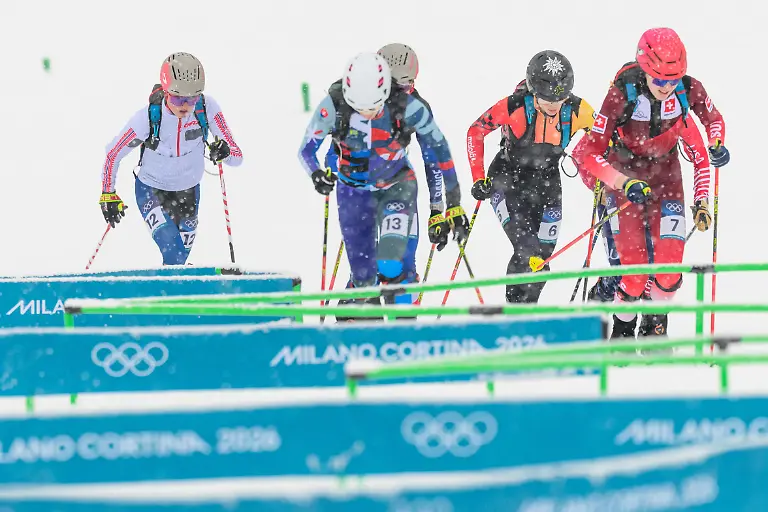 260219-Ida-Waldal-of-Norway-Rebeka-Cully-of-Slovakia-Tatjana-Paller-of-Germany-and-Caroline-Ulrich-of-Switzerland-competes-in-women-s-ski-mountaineering-sprint-during-day-13-of-the-2026-Winter-Olympics-on-February-19-2026-in-Bormio
