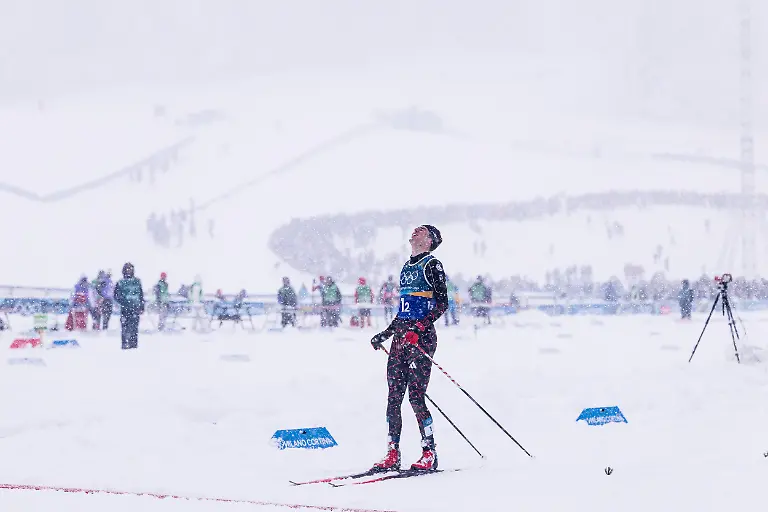 TESERO-ITALY-FEBRUARY-19-Vinzenz-Geiger-Germany-frustrated-after-placing-5th-during-the-Nordic-Combined-Team-Sprint-at-the-Milano-Cortina-2026-Olympics-at-Tesero-Cross-Country-Skiing-Stadium-on-day-13-of-the-Milano-Cortina-2026-Olympics-on-February-19-2026-in-Tesero-Italy-Editorial-use-only