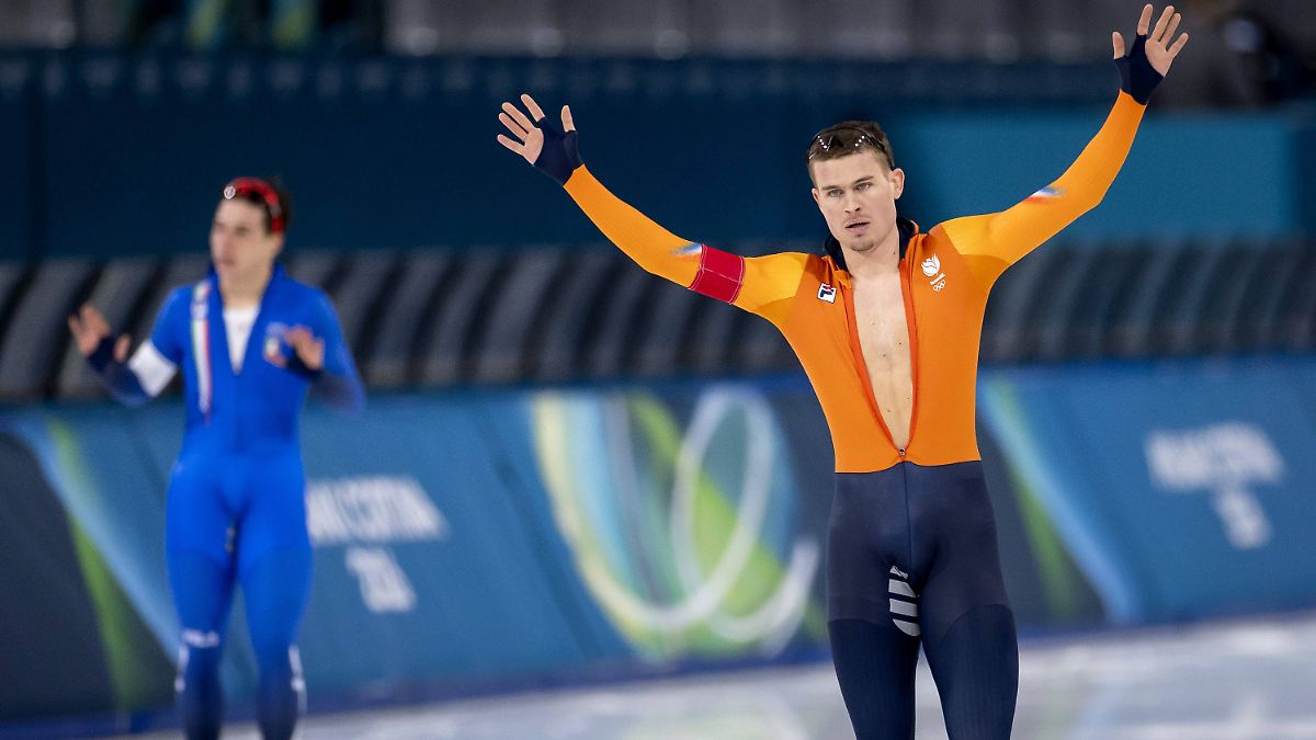 Sohn hat Rekord nur kurz inne: Vater von Olympia-Pechvogel küsst Helfer die Brille kaputt