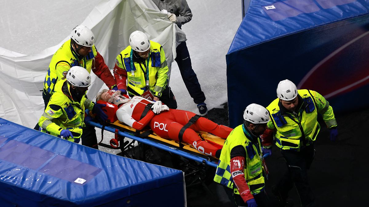 Blutspur auf dem Eis: Schock beim Shorttrack: Kamila Sellier wird von Kufe im Gesicht verletzt