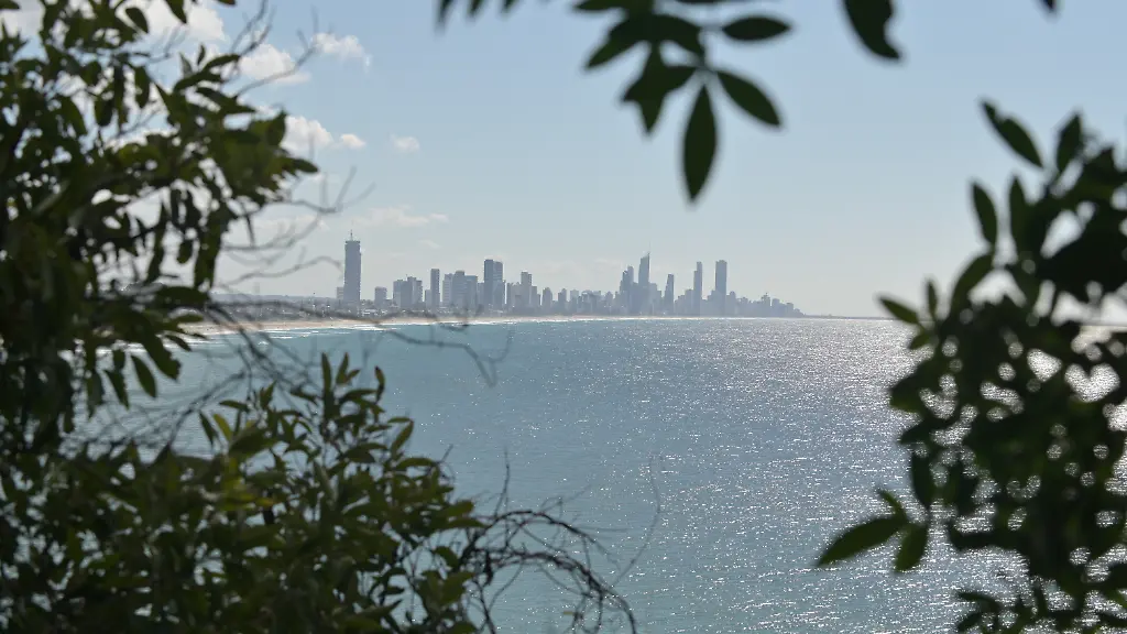 Aerial-landscape-view-silhouette-of-Surfers-Paradise-skyline-Gold-Coast-Queensland-Australia-Photo-via-Newscom-picture-alliance