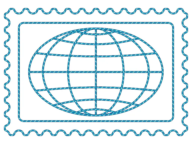 Globe-on-Stamp-Globe-on-the-postage-stamp-Copyright-xAlexanderZamx
