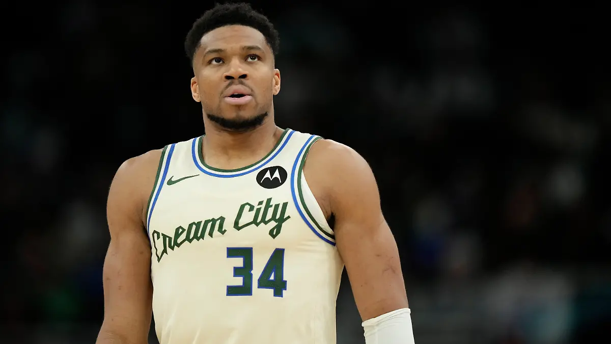 Milwaukee-Bucks-Giannis-Antetokounmpo-looks-on-during-the-second-half-of-an-NBA-basketball-game-against-the-Boston-Celtics-Monday-March-2-2026-in-Milwaukee