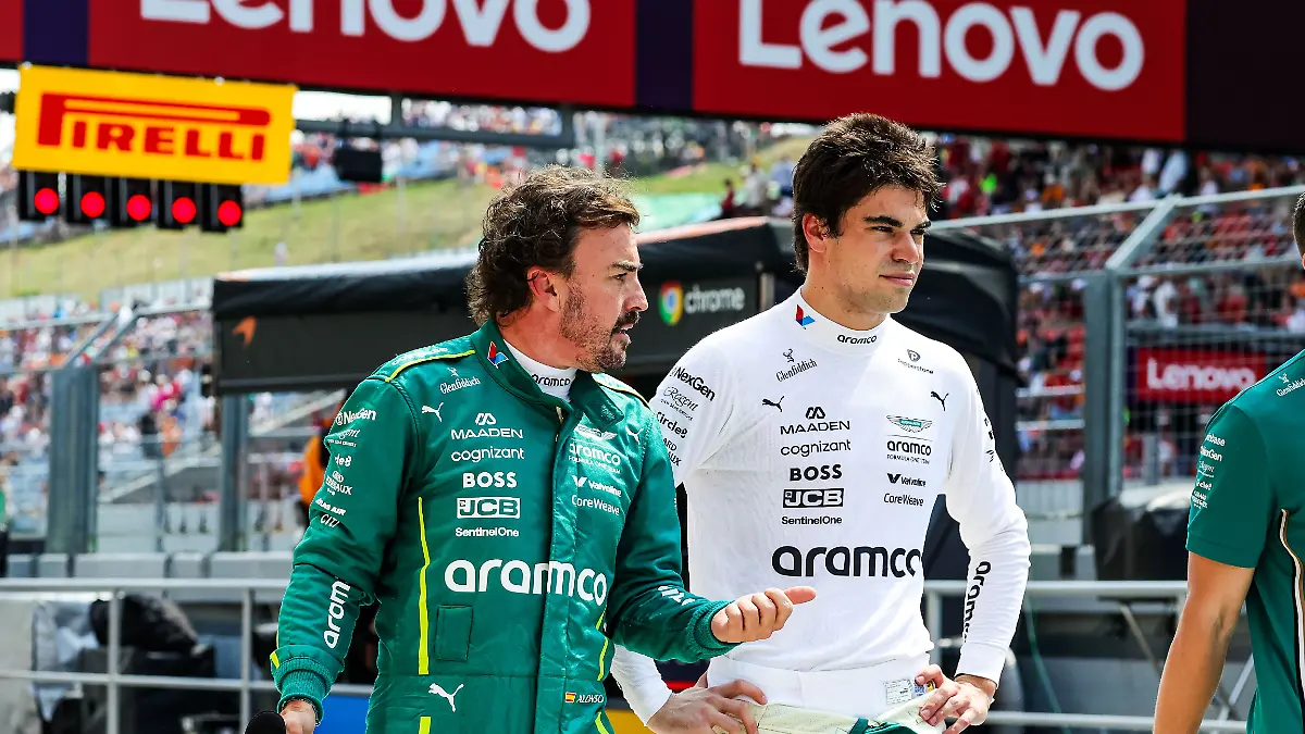 14-Fernando-Alonso-ESP-Aston-Martin-Aramco-F1-Team-18-Lance-Stroll-CAN-Aston-Martin-Aramco-F1-Team-F1-Grand-Prix-of-Hungary-at-Hungaroring-on-August-2-2025-in-Budapest-Hungary