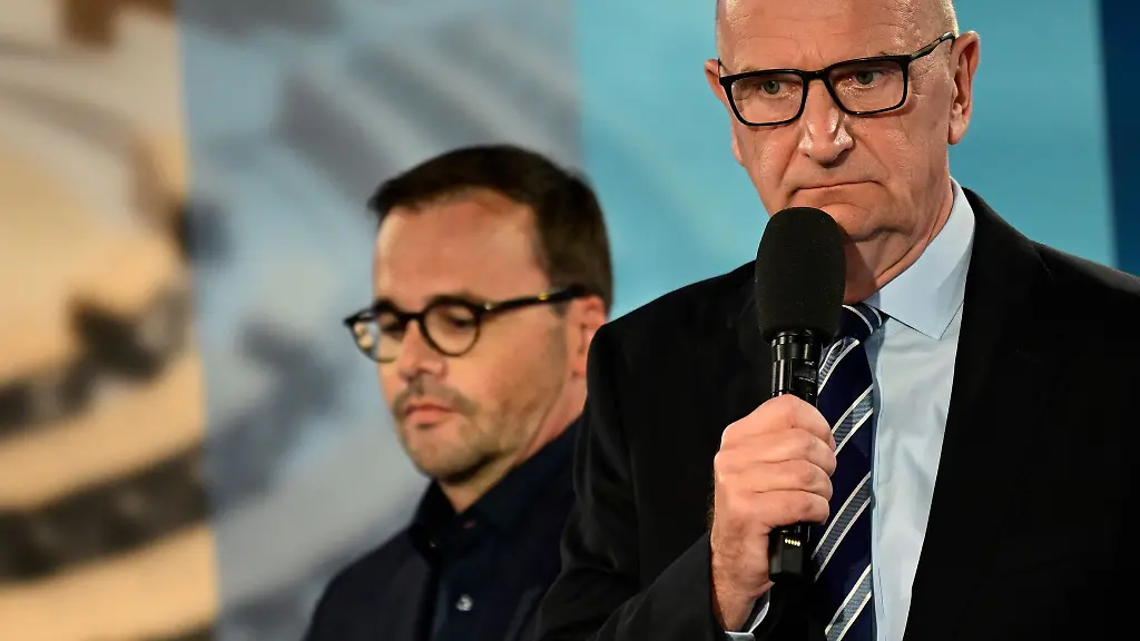 Die-SPD-von-Ministerpraesident-Dietmar-Woidke-rechts-und-die-CDU-von-Landeschef-Jan-Redmann-streben-eine-gemeinsame-Koalition-an