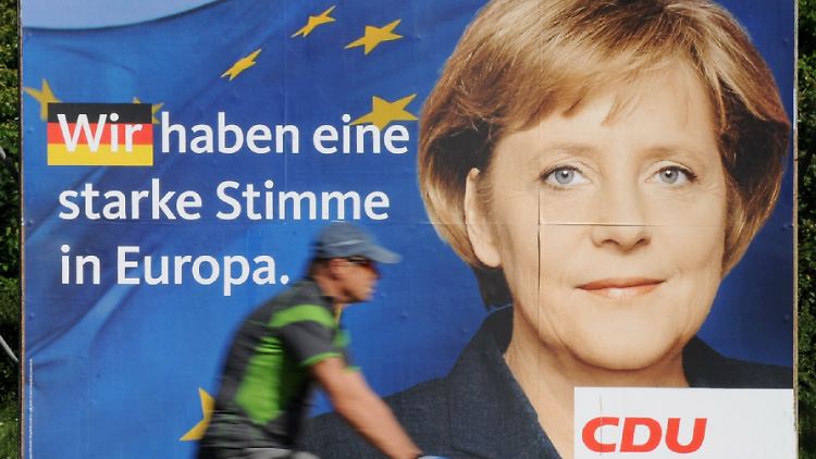 Ein Wahlplakat der CDU.