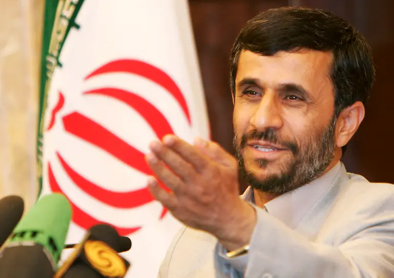 CHINA-JUNE-16-Iran-s-President-Mahmoud-Ahmadinejad-addresses-a-news-conference-in-Shanghai-China-on-Friday-June-16-2006-Ahmadinejad-said-a-European-Union-led-proposal-aimed-at-persuading-the-Middle-East-nation-to-end-its-nuclear-program-is-a-step-forward