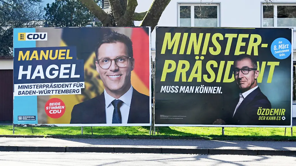 Germany-Freiburg-March-4-2026-Election-in-Baden-Wuerttemberg-The-next-election-to-the-Landtag-of-Baden-Wuerttemberg-is-scheduled-to-take-place-on-8-March-2026-Election-posters-for-CDU-and-Green-party-in-Freiburg