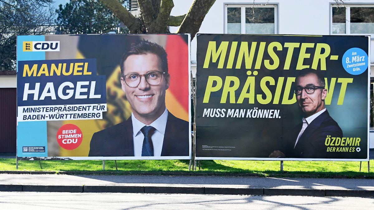 Umfrage: Gr&uuml;ne ziehen in Baden-W&uuml;rttemberg mit der CDU gleich