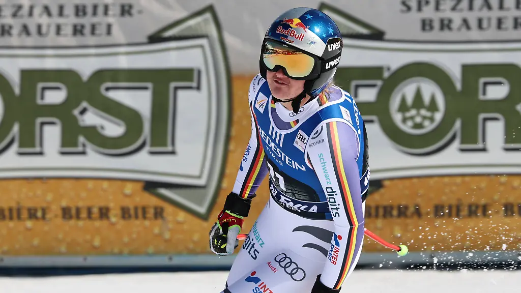 06-03-2026-Italien-Val-di-Fassa-Ski-alpin-Weltcup-Abfahrt-Frauen-Emma-Aicher-aus-Deutschland-im-Zielbereich-der-alpinen-Skiweltcup-Abfahrt-der-Damen-im-Fassatal