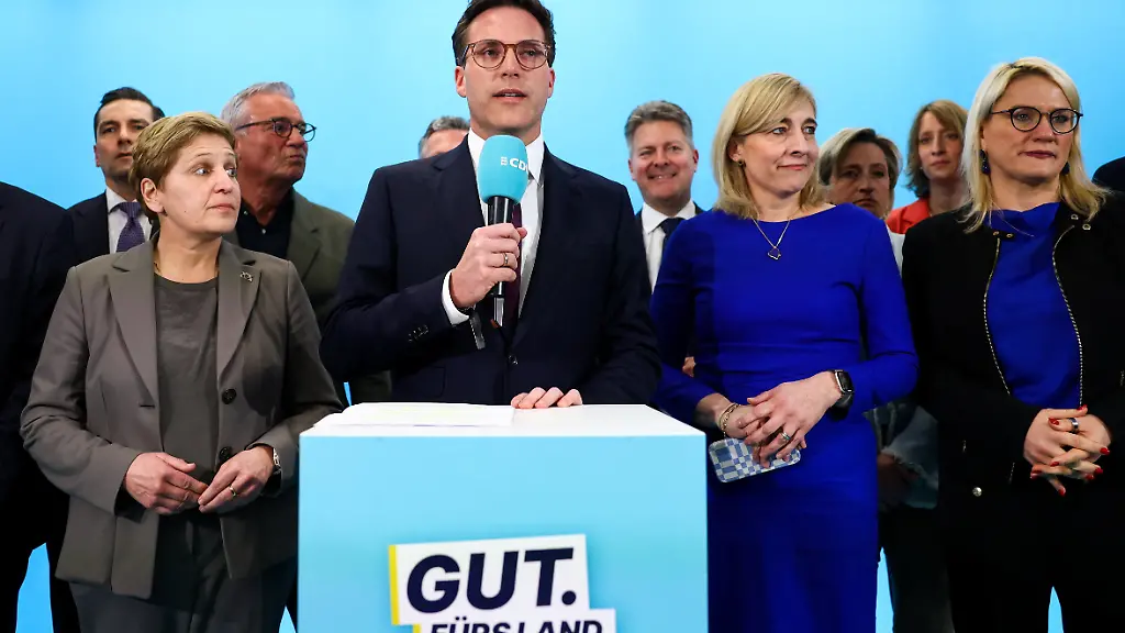 Manuel-Hagel-top-candidate-of-the-Christian-Democratic-Union-CDU-party-in-Germany-s-Baden-Wuerttemberg-state-election-speaks-following-exit-polls-in-Stuttgart-Germany-March-8-2026