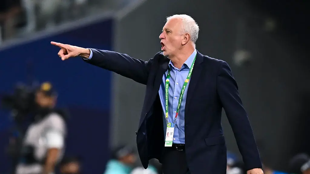 Graham-James-Arnold-head-coach-of-Iraq-reacts-during-the-FIFA-Arab-Cup-2025-Quarter-final-match-between-Jordan-and-Iraq-at-Education-City-Stadium-in-Doha-Qatar-on-December-12-2025
