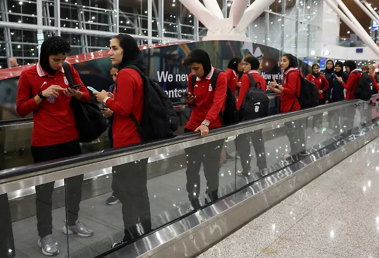 Members-of-the-Iranian-women-s-national-soccer-team-arrive-at-Terminal-1-of-Kuala-Lumpur-International-Airport-after-attending-a-match-in-Group-A-of-the-AFC-Women-s-Asian-Cup-in-Australia-at-Sepang-Malaysia-March-11-2026