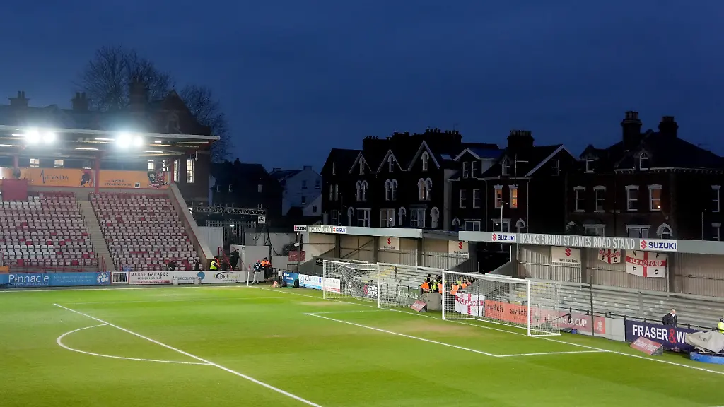 Exeter-City-v-Nottingham-Forest-Emirates-FA-Cup-Fourth-Round-St-James-Park-General-view-of-the-stadium-before-the-Emirates-FA-Cup-fourth-round-match-at-St-James-Park-Exeter-Picture-date-Tuesday-February-11-2025-See-PA-story-SOCCER-Exeter-Photo-credit-should-read-Adam-Davy-PA-Wire-RESTRICTIONS-EDITORIAL-USE-ONLY-No-use-with-unauthorised-audio-video-data-fixture-lists-club-league-logos-or-live-services-Online-in-match-use-limited-to-120-images-no-video-emulation-No-use-in-betting-games-or-single-club-league-player-publications