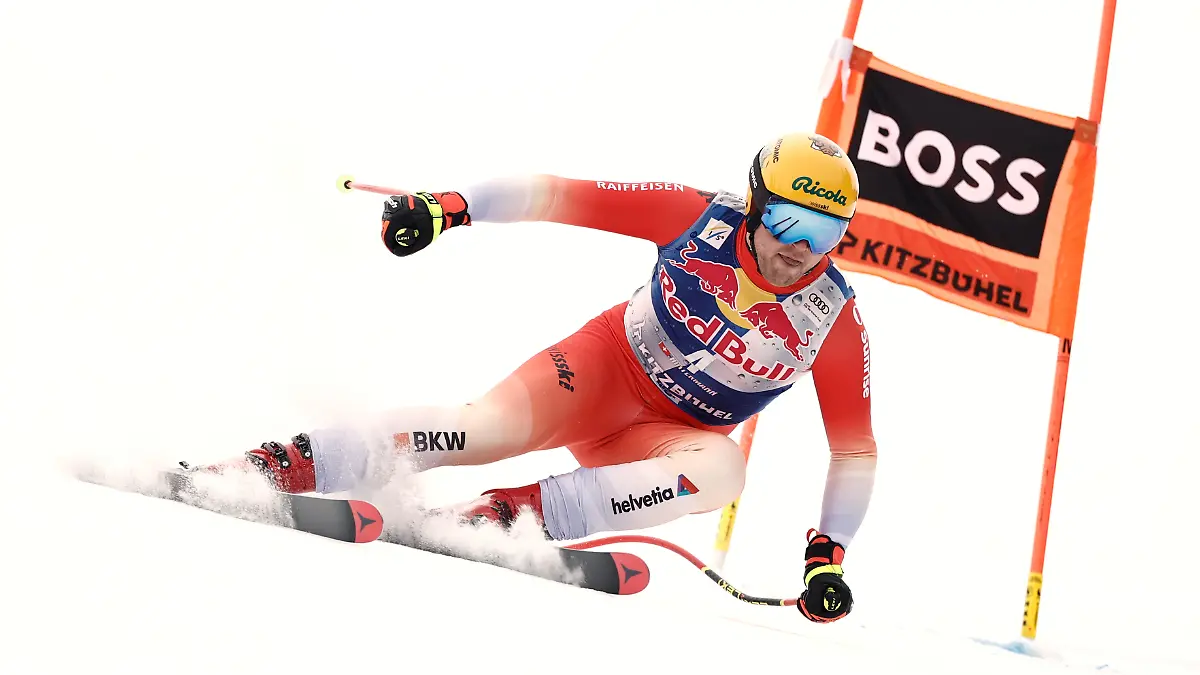 Ski-alpin-Weltcup-Abfahrt-Maenner-Niels-Hintermann-Schweiz-in-Aktion