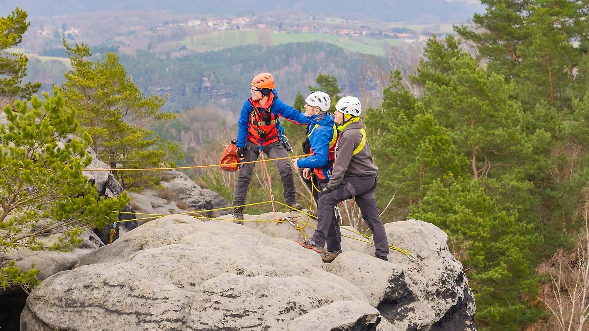 Großübung der Bergwacht – dann stürzt eine Kletterin ab