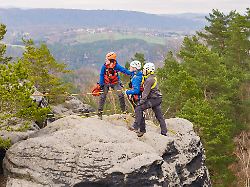 Sachsen: Großübung der Bergwacht – dann stürzt eine Kletterin ab