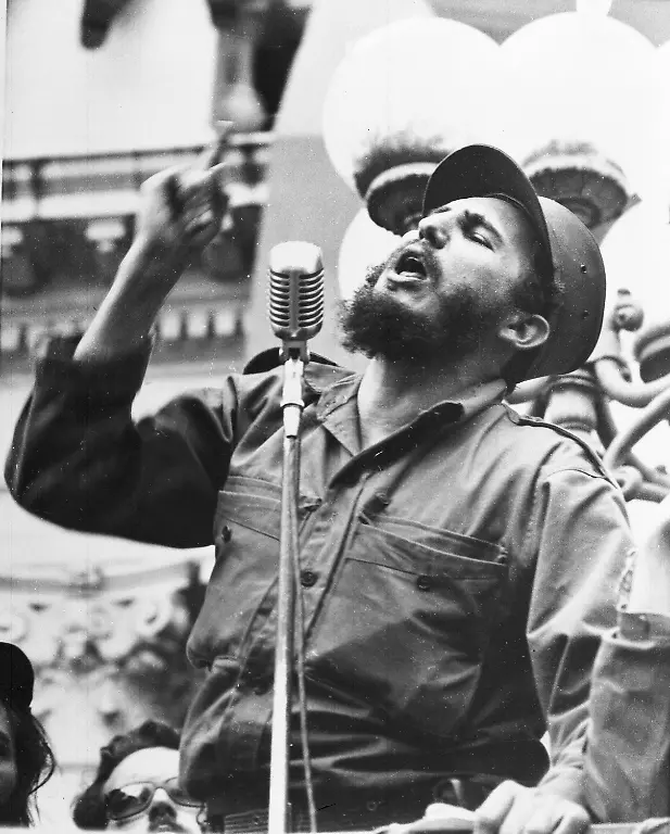 FILE-Fidel-Castro-Cuba-s-new-revolutionary-leader-speaks-to-a-crowd-during-his-triumphant-march-to-Havana-after-the-fall-of-the-Batista-regime-Feb-6-1959-The-Cuban-revolution-triumphed-on-Jan-1-1959-after-dictator-Fulgencio-Batista-fled-the-country-and-Fidel-Castro-and-his-band-of-rebels-descended-from-the-island-s-eastern-mountains-where-they-waged-a-guerrilla-war-against-government-troops-Cuba-will-celebrate-on-Jan-1-2009-the-50th-anniversary-of-the-triumph-of-the-revolution