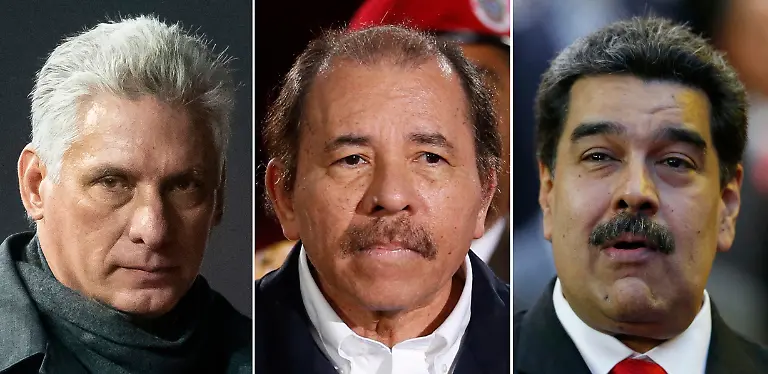 This-combination-of-images-shows-from-left-Cuba-s-President-Miguel-Diaz-Canel-Nicaragua-s-President-Daniel-Ortega-and-Venezuela-s-President-Nicolas-Maduro-The-Trump-administration-on-Wednesday-April-17-2019-intensified-its-crackdown-on-Cuba-Nicaragua-and-Venezuela-rolling-back-Obama-administration-policy-and-announcing-new-restrictions-and-sanctions-against-the-three-countries-whose-leaders-national-security-adviser-John-Bolton-dubbed-the-three-stooges-of-socialism