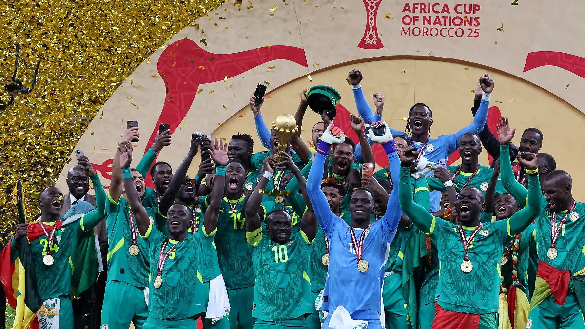 FILE-PHOTO-Soccer-Football-CAF-Africa-Cup-of-Nations-Morocco-2025-Final-Senegal-v-Morocco-Prince-Moulay-Abdellah-Stadium-Rabat-Morocco-January-18-2026-Senegal-s-Sadio-Mane-lifts-the-trophy-with-teammates-as-they-celebrate-after-winning-the-Africa-Cup-of-Nations-REUTERS-Amr-Abdallah-Dalsh-File-Photo