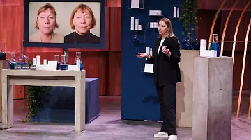 Gründerin Laura Valentin präsentiert ihr Anti-Aging-Sortiment - Quelle RTL Stefan Gregorowius