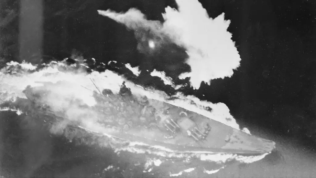 Original-Caption-The-Japanese-battleship-Yamato-40-000-ton-warship-flees-from-bombs-and-torpedoes-of-attacking-U-S-Pacific-Fleet-carrier-planes-Fires-can-be-seen-amid-ships-and-a-near-miss-explodes-off-port-bow-During-the-engagement-the-ship-was-sunk-along-with-two-cruisers-and-three-destroyers