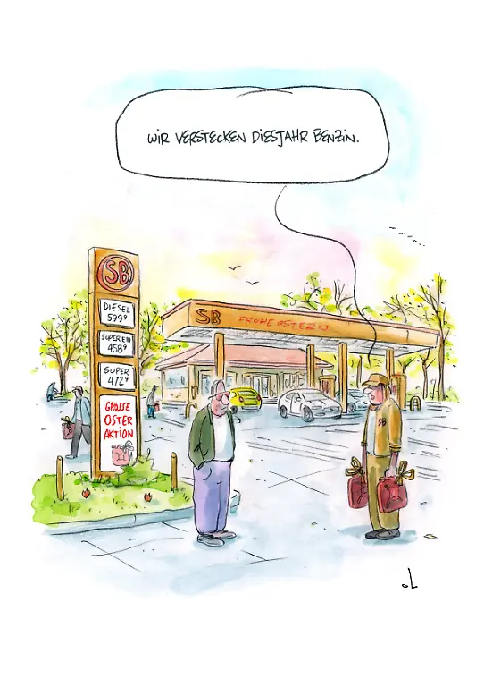 Benzin zu Ostern