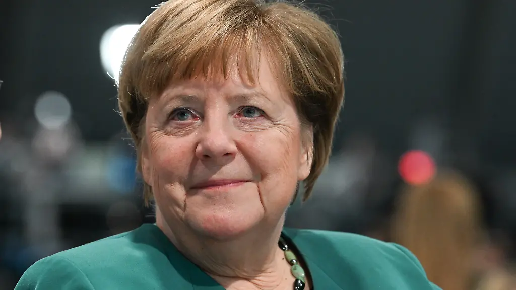 Former-German-Chancellor-and-member-of-the-conservative-Christian-Democratic-Union-CDU-Angela-Merkel-attends-the-party-congress-of-Germany-s-Christian-Democratic-Union-CDU-in-Stuttgart-southern-Germany-on-February-20-2026