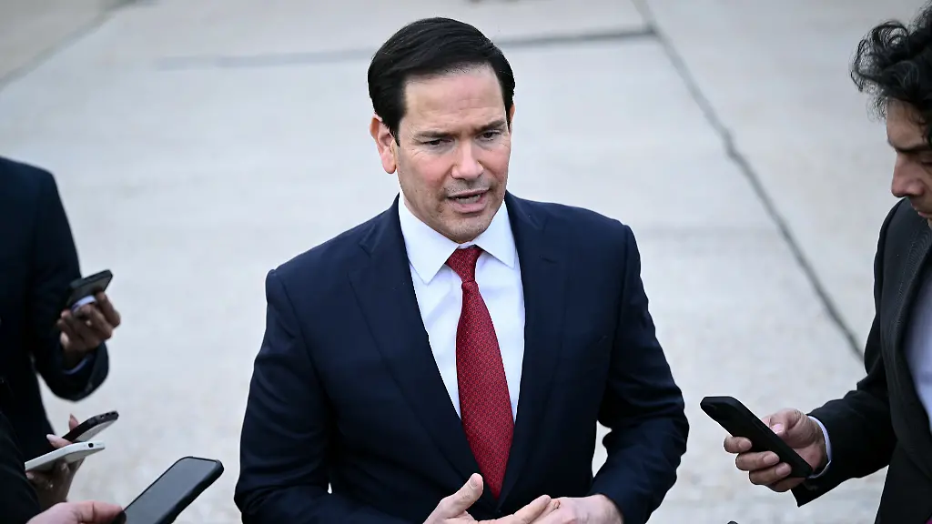 US-Secretary-of-State-Marco-Rubio-speaks-to-the-press-following-a-G7-Foreign-Ministers-meeting-with-Partner-Countries-at-the-Bourget-airport-in-Le-Bourget-outside-Paris-Friday-March-27-2026