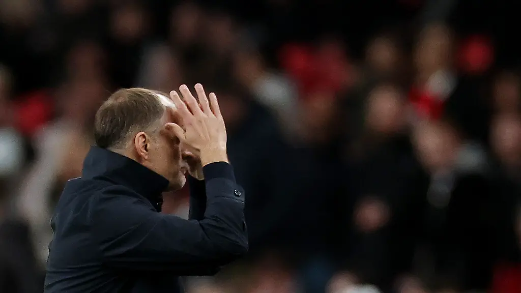 Soccer-Football-International-Friendly-England-v-Uruguay-Wembley-Stadium-London-Britain-March-27-2026-England-manager-Thomas-Tuchel-reacts-REUTERS-Toby-Melville