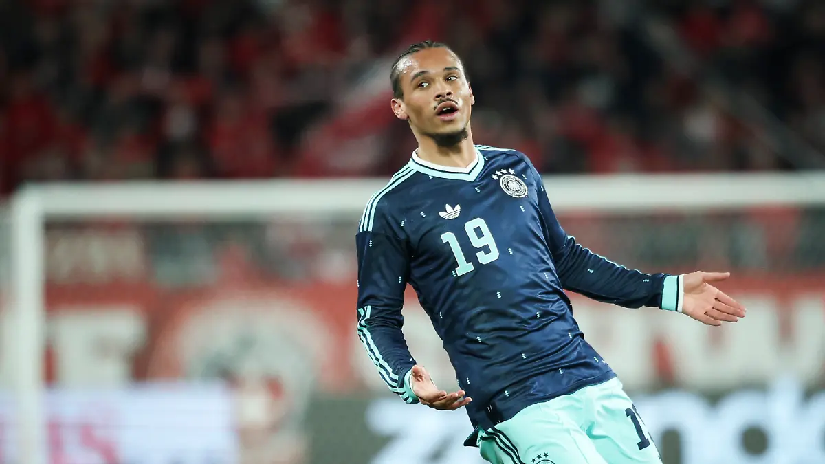 Fussball-Maenner-Laenderspiele-Schweiz-Deutschland-St-Jakob-Park-Leroy-Sane-Deutschland-in-Aktion