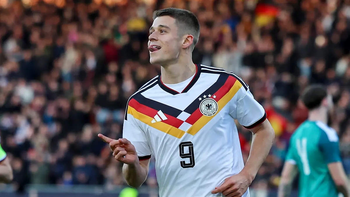 Nicolo-Tresoldi-Germany-bejubelt-seinen-Treffer-zum-1-0-UEFA-Under21-EURO-Qualifier-Germany-v-Northern-Ireland-Eintracht-Stadion-am-27-March-2026-in-Braunschweig-Deutschland-Foto-von-Marco-Steinbrenner-DeFodi-Images-Nicolo-Tresoldi-Germany-celebrates-after-scoring-his-teams-first-goal-UEFA-Under21-EURO-Qualifier-Germany-v-Northern-Ireland-Eintracht-Stadion-March-27-2026-in-Braunschweig-Germany