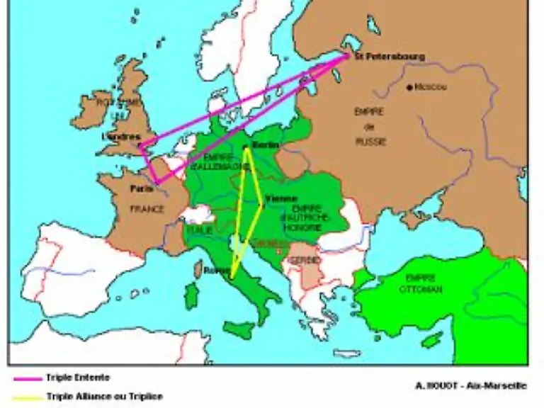 Zwei-Machtbloecke-stehen-sich-gegenueber-die-Entente-cordiale-Grossbritannien-Frankreich-Russland-und-der-Dreibund-Deutschland-Oesterreich-Ungarn-Italien-bis-1915