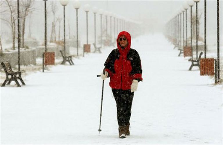 ... und so eine Art von Nordic Walking betreiben?