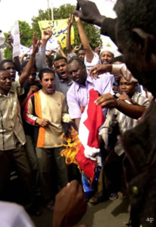 und-verbrannten-eine-daenische-Flagge