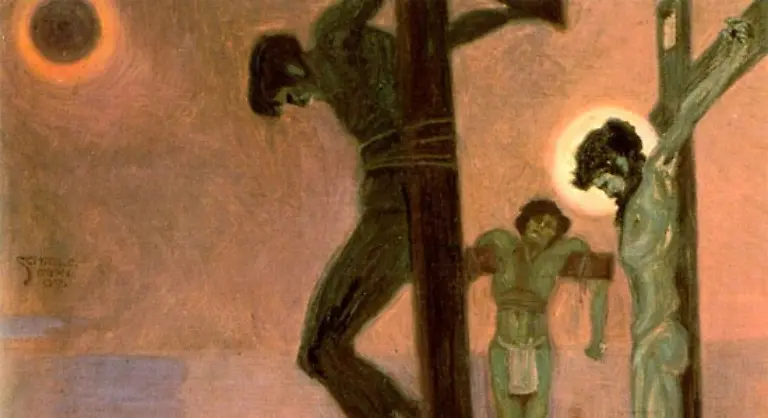 Dem-christlichen-Glauben-zufolge-bringt-der-Tod-Jesu-am-Kreuz-den-Menschen-die-Erloesung-Dies-ist-die-zentrale-Botschaft-des-Christentums-Jesus-der-Erloeser-hat-durch-seinen-Tod-am-Kreuz-die-Schuld-der-Menschen-auf-sich-genommen